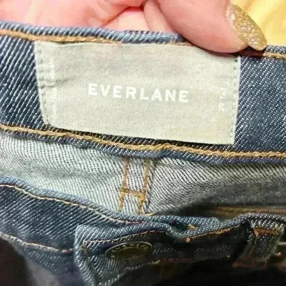 Everlane High Waist Dark Wash Jeans Size 29 Tall - Picture 7 of 10
